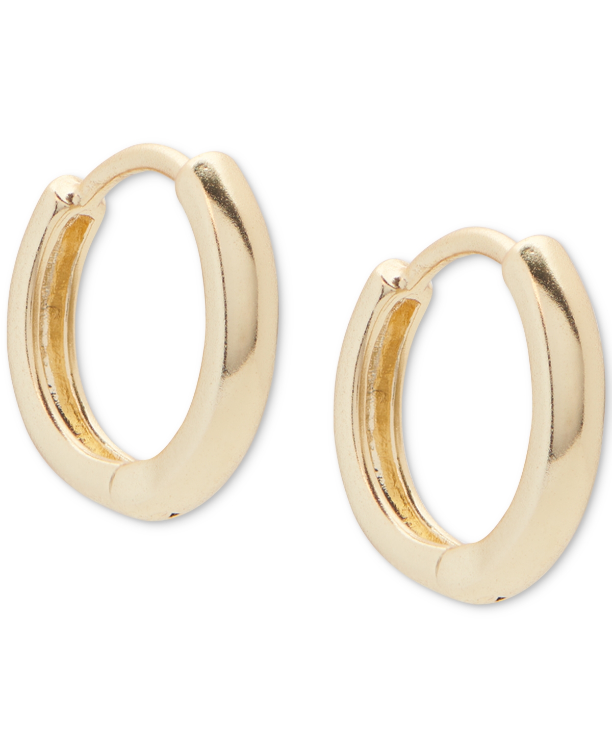 Shop Lucky Brand Gold-tone Mauve Enamel Hoop Earrings Set