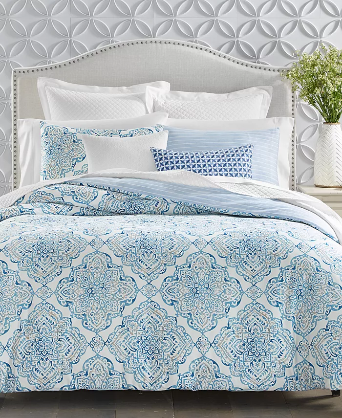 CHARTER CLUB DAMASK DESIGNS Coastal Medallion 2-Pc. Comforter Set, Twin, Created for Macy's