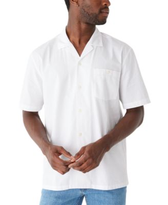 Frank And Oak - Men's Solid-Color Short-Sleeve Camp Shirt