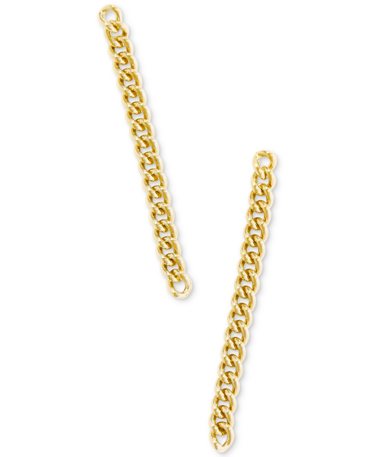 Chunky Chain Link Linear Drop Earrings - Oxford