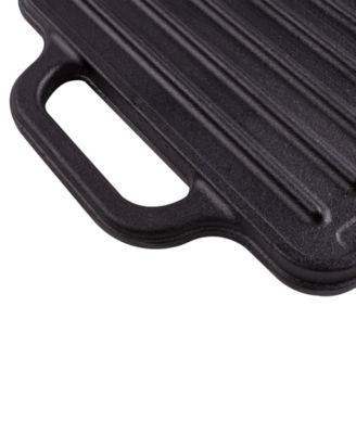 Rectangular 13" Cast Iron, Reversible Griddle Grill