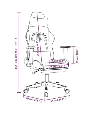 Gaming Chair with Footrest Camouflage and Black Fabric