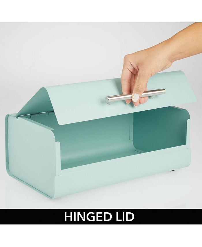 mDesign Metal Kitchen Countertop Bread Box, Home Storage Bin Macy's