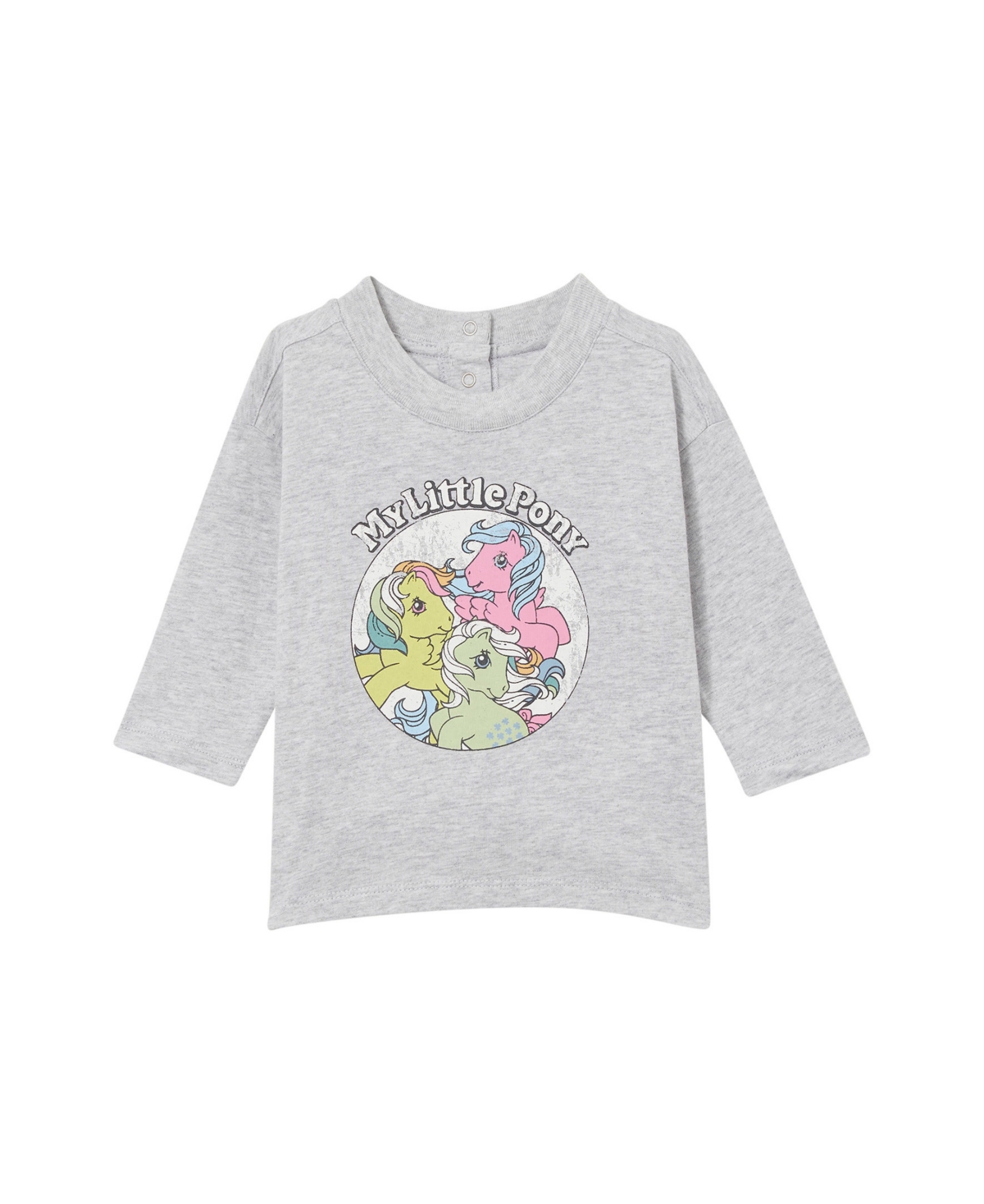 Cotton On Baby Girls My Little Pony Friends Long Sleeves License T-shirt In Cloud Marle,my Little Pony Friends