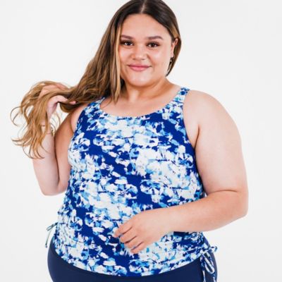 Women's Plus Size Maya Tankini Swim Top With Built In Bra