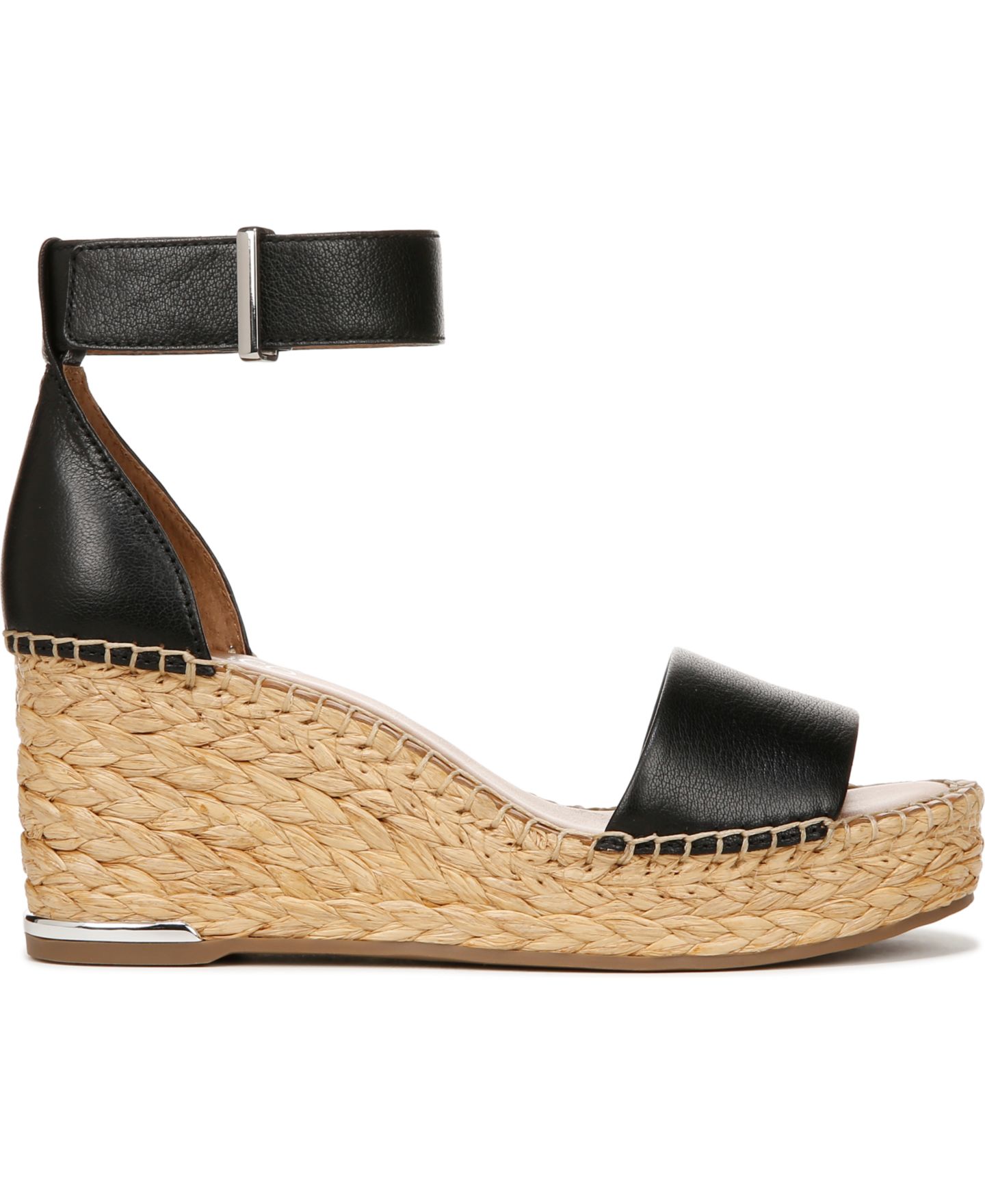 Женские сандалии Franco Sarto Clemens Espadrille Wedge, цвет: Чёрный кожаный — фото 2