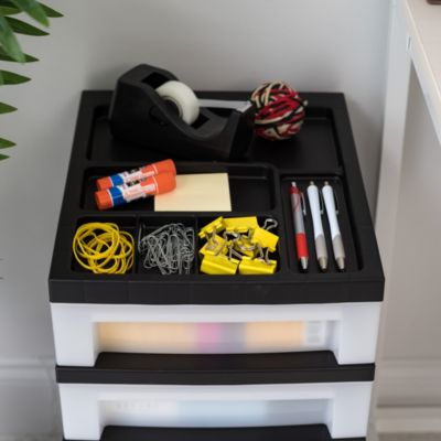 6-Drawer Storage Cart with Organizer Top