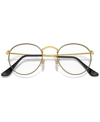 Unisex Round Metal Optics Eyeglasses, RB3447V