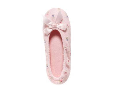 Isotoner Embroidered Terry Ballerina Slipper, Online Only 