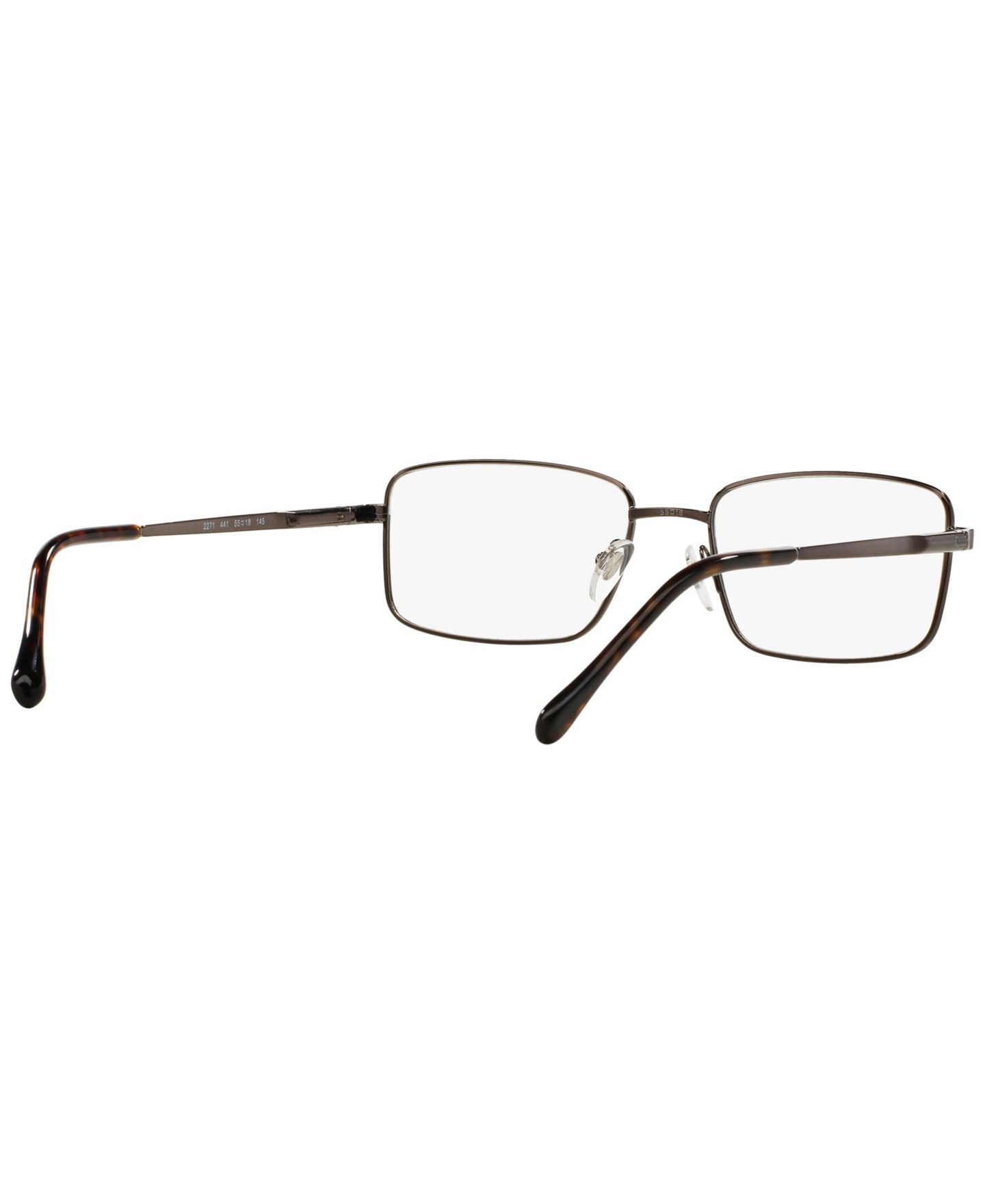 Мужские очки Sferoflex Man Rectangle Metal SF2271 Eyeglasses, цвет: Чёрный какао — фото 4