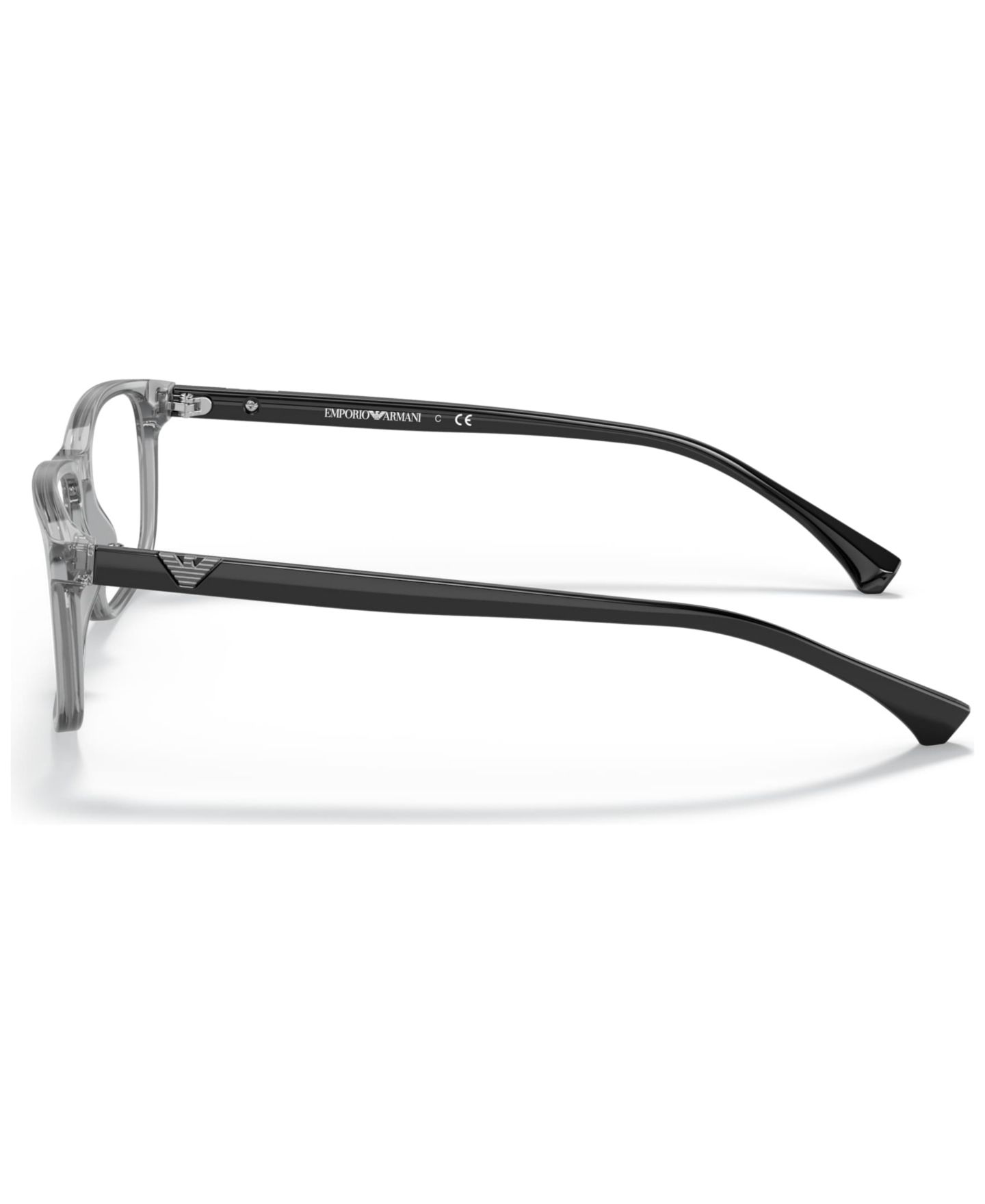 Мужские очки Emporio Armani Man Rectangle Plastic EA3098 Eyeglasses, цвет: Прозрачный серый — фото 4