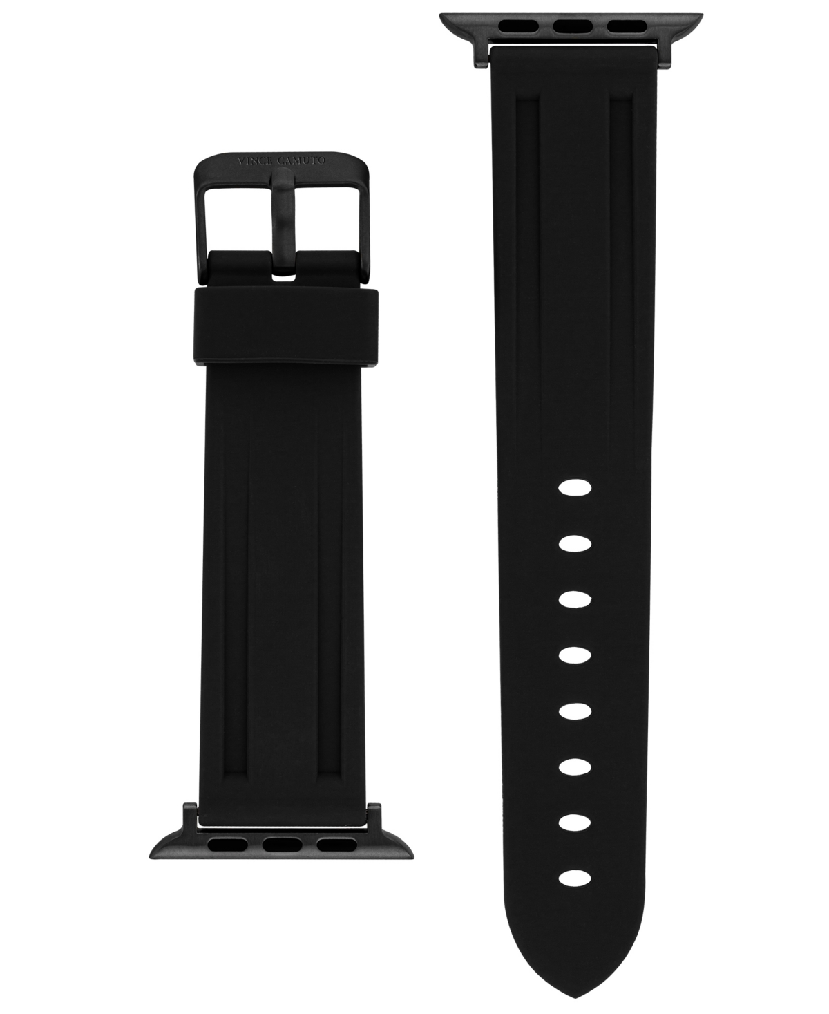Shop Vince Camuto Men's Black Premium Silicone Band Compatible With 42mm, 44mm, 45mm, Ultra, Ultra2 Apple Watch