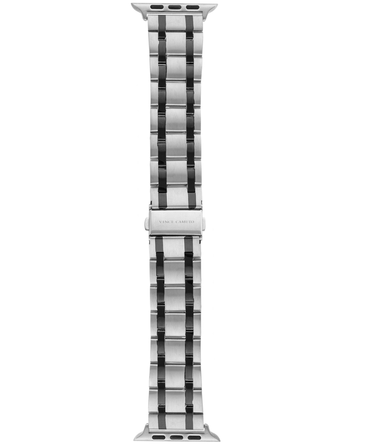Vince Camuto Men's Silver-tone And Gunmetal Stainless Steel Link Band Compatible With 42mm, 44mm, 45mm, Ultra, Ul In Silver-tone,gunmetal