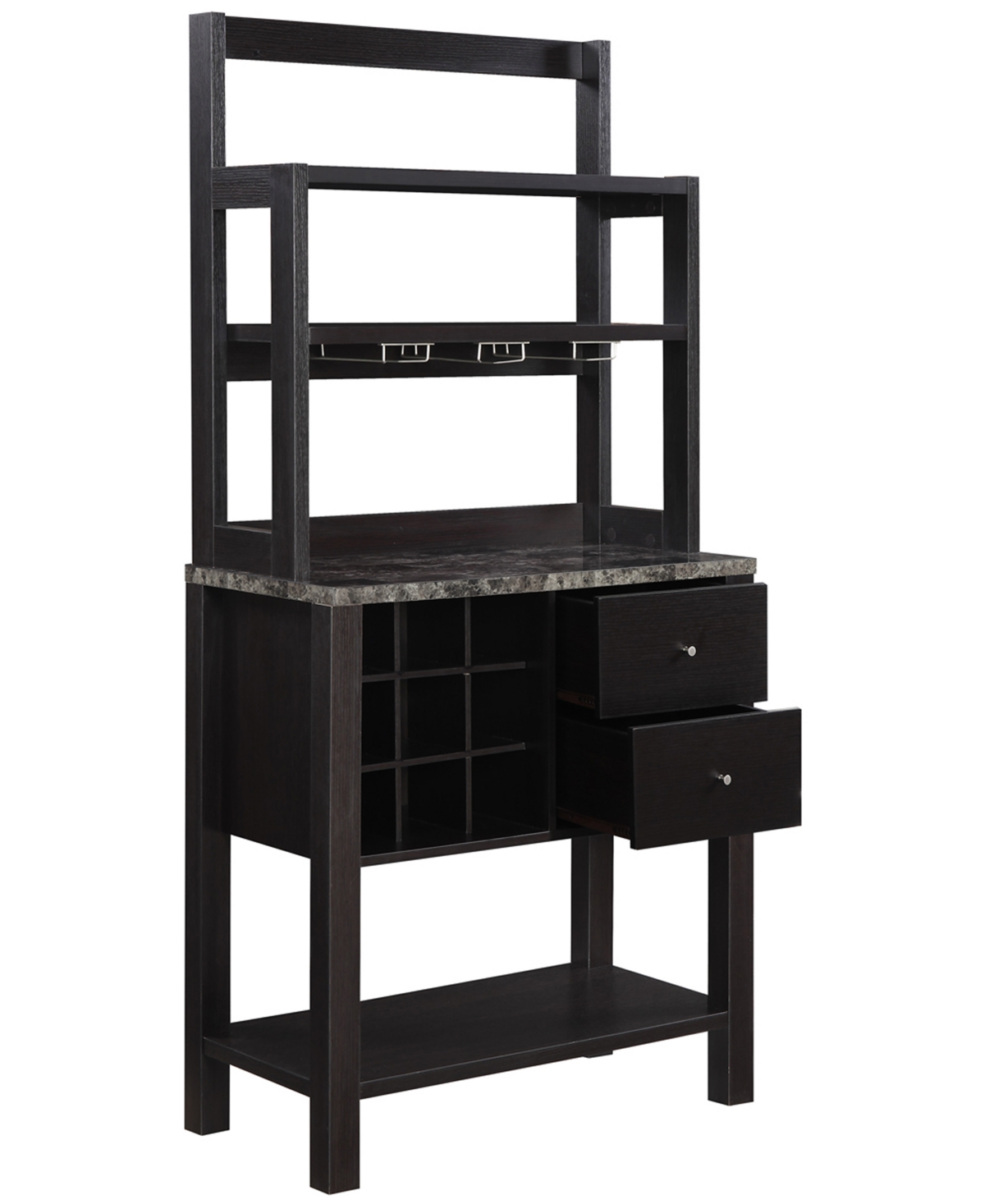 Convenience Concepts Newport Medium Density Fiberboard (Mdf) 2 Drawer Serving Bar - Espresso