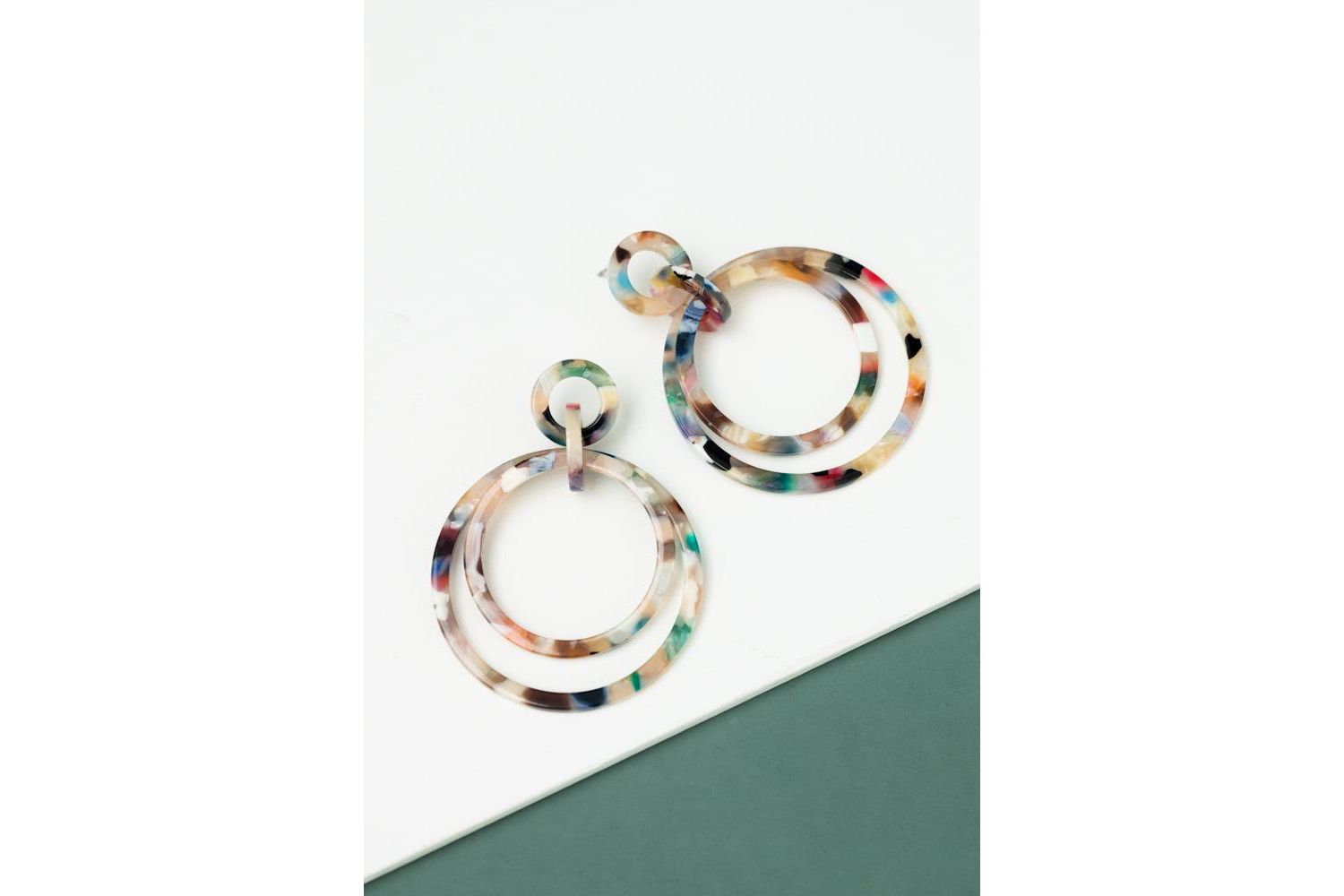 Margot Multicolored Resin Dangle Earrings