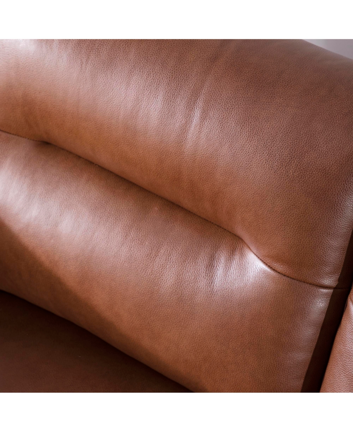 Shop Nice Link Ava 84" Mid-century Modern Leather Sofa In Camel Brown