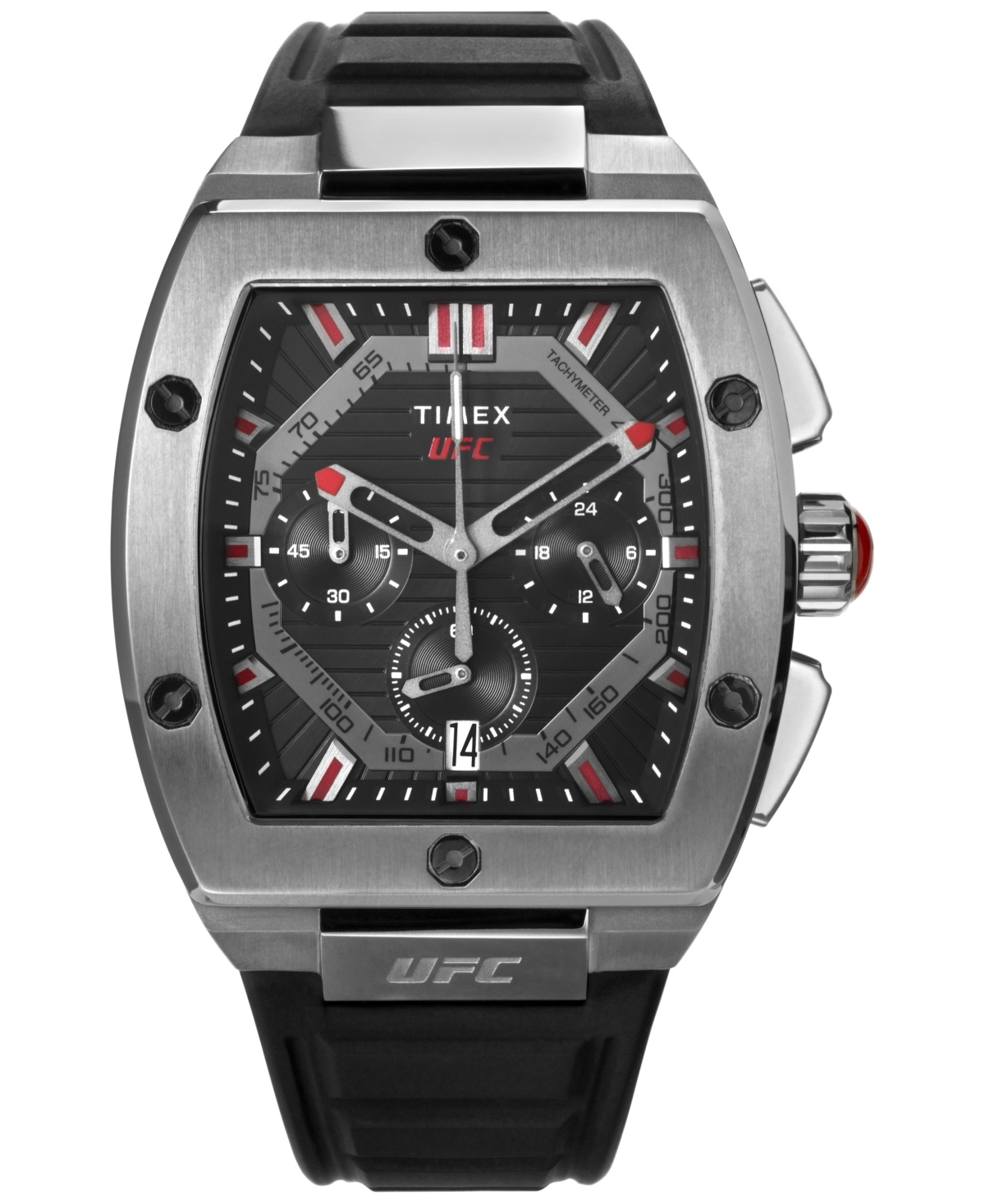Ufc Men's Beast Analog Black Silicone Watch, 51mm - Black