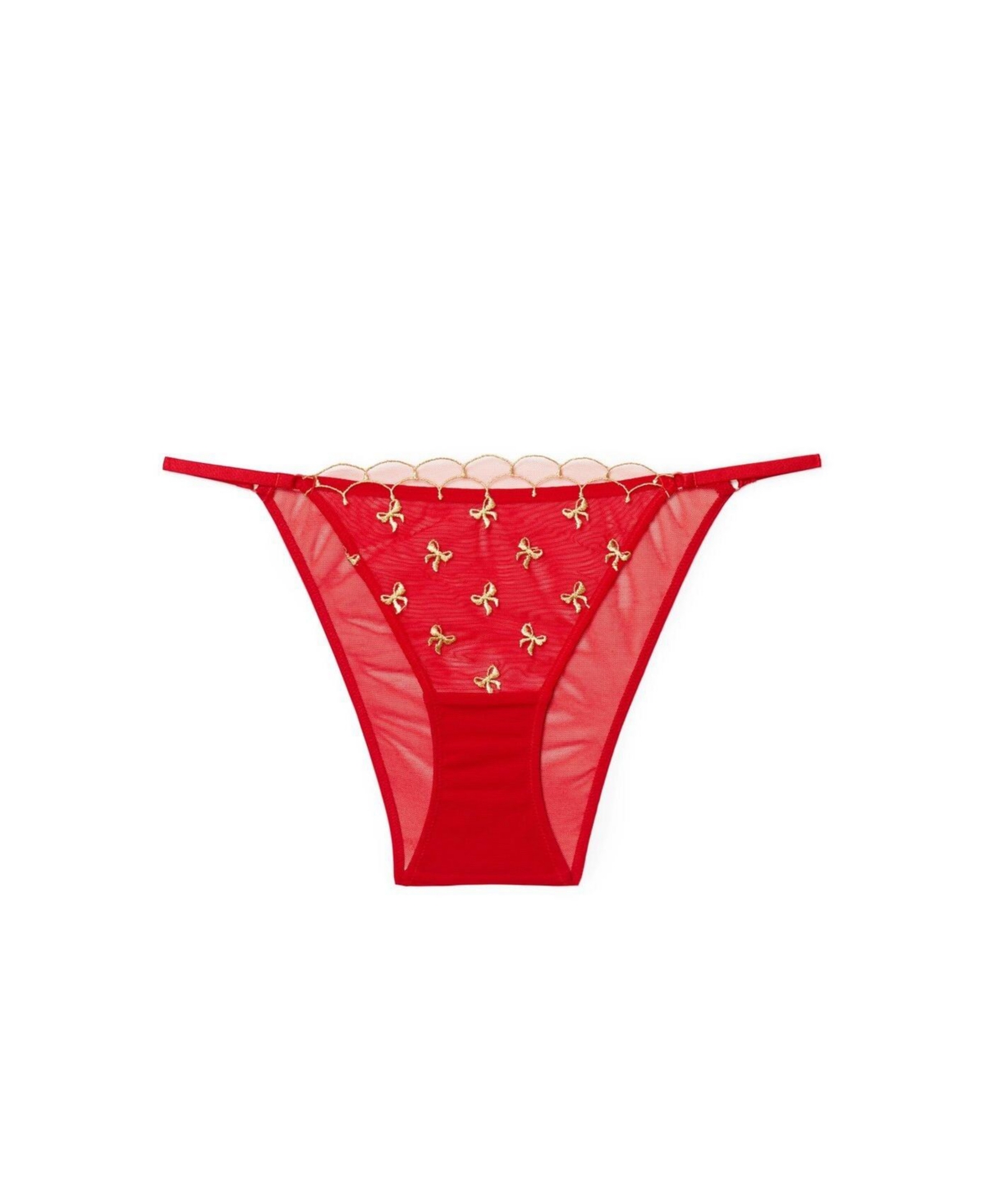 Women's Bettie Brazilian Panty - Holiday Edition - Dark red