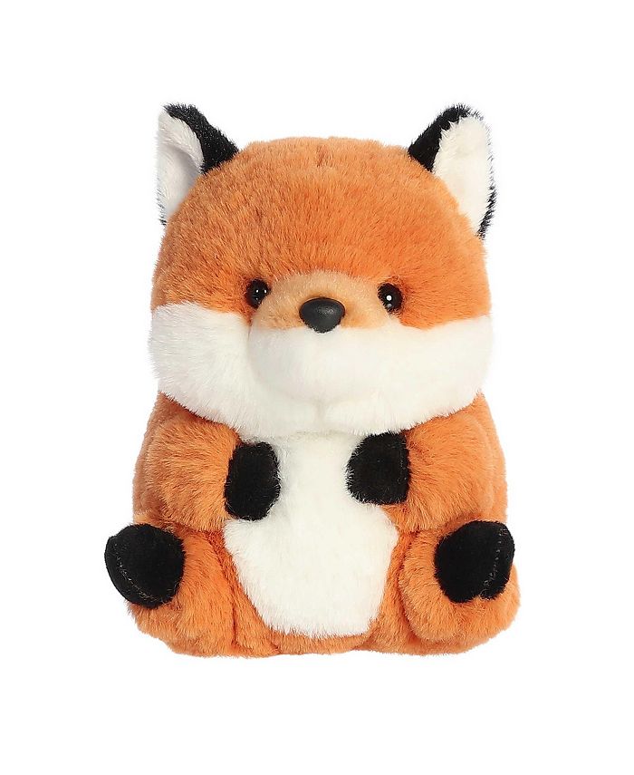Aurora Mini Finley Fox Rolly Pet Round Plush Toy Orange 5