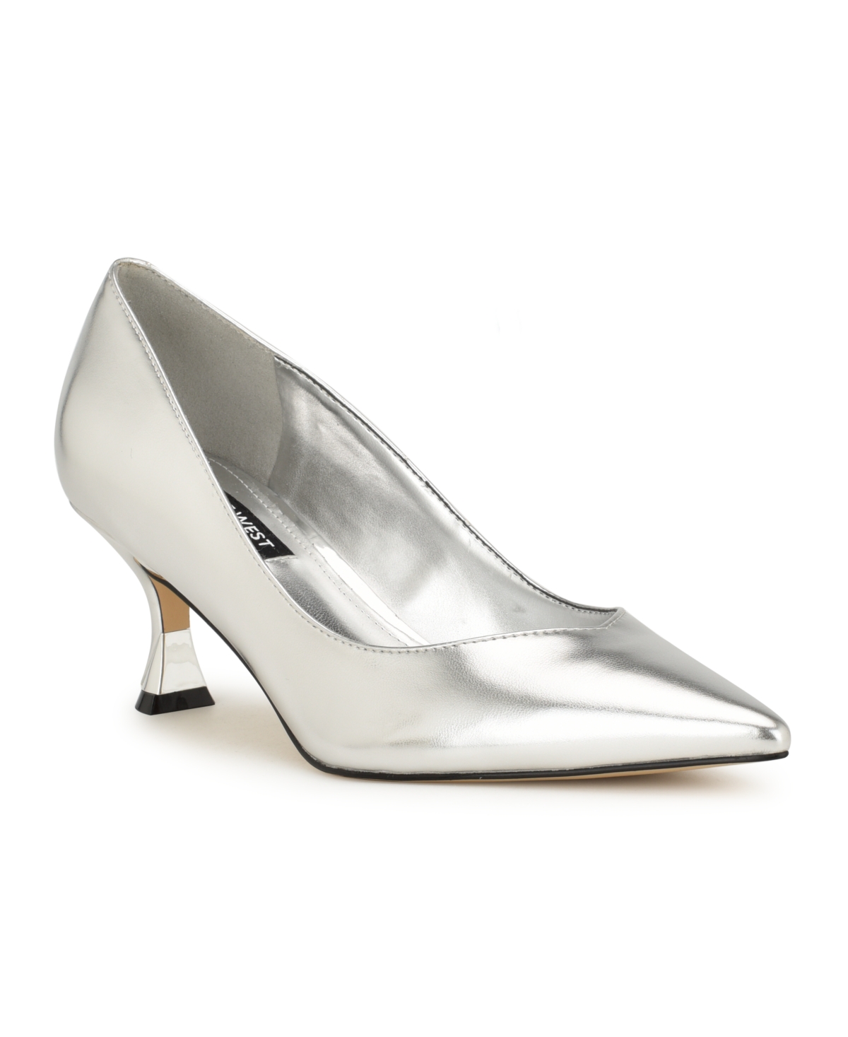 Nine West Women's Ariella Kitten Heel Pumps In Silver
