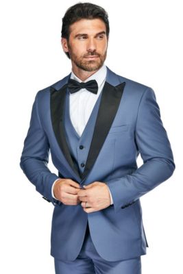 Men's 3 Piece Birdseye Peak Lapel Tuxedo Set