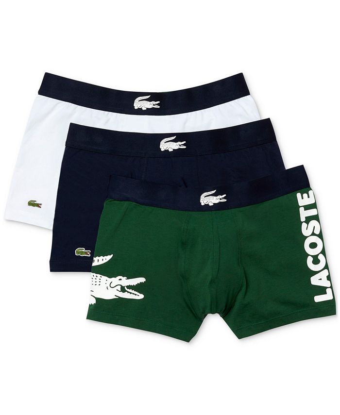 Lacoste Men's Casual Classic 3 Pack Cotton Stretch Boxer Briefs, Black,  X-Small : : Clothing, Shoes & Accessories