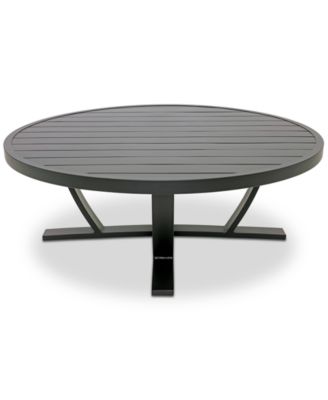 Astaire 48" Round Outdoor Slat Top Coffee Table, Created for Macy's