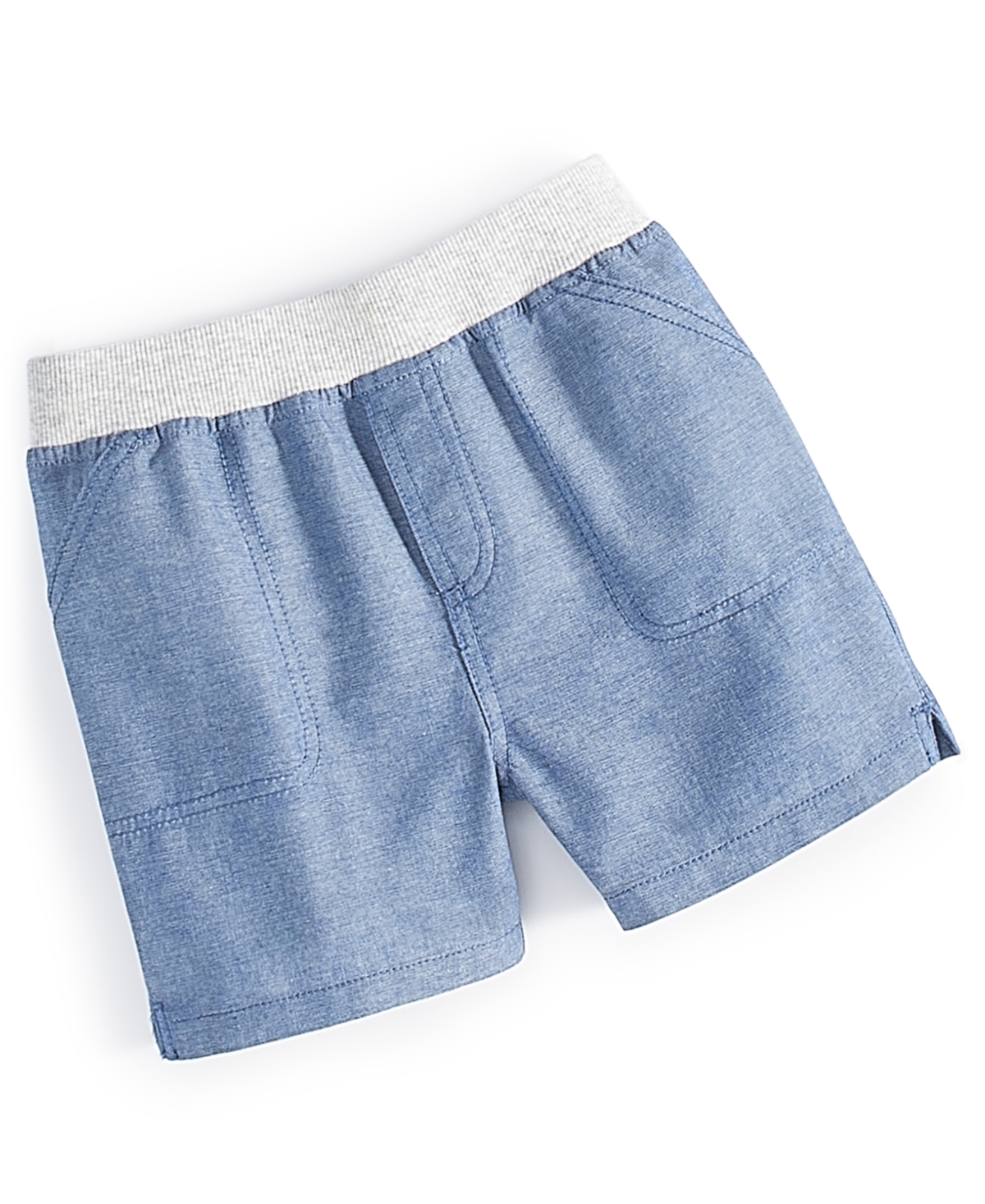 Shop First Impressions Baby Boys Cotton Chambray Shorts, Created For Macy's In Fi Dark Blue
