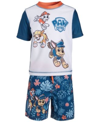 Paw Patrol Boys' Two-Piece Swim Set – Short Sleeve Top & Swim Trunks
