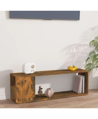 TV Stand Smoked Oak 39.4"x9.4"x12.6" Engineered Wood
