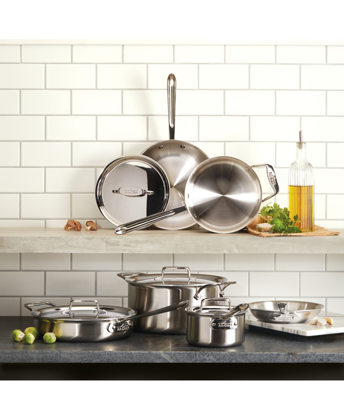 All-Clad D5 Stainless Steel Brushed 5-Ply Bonded Qt. Sauce Pan with Lid