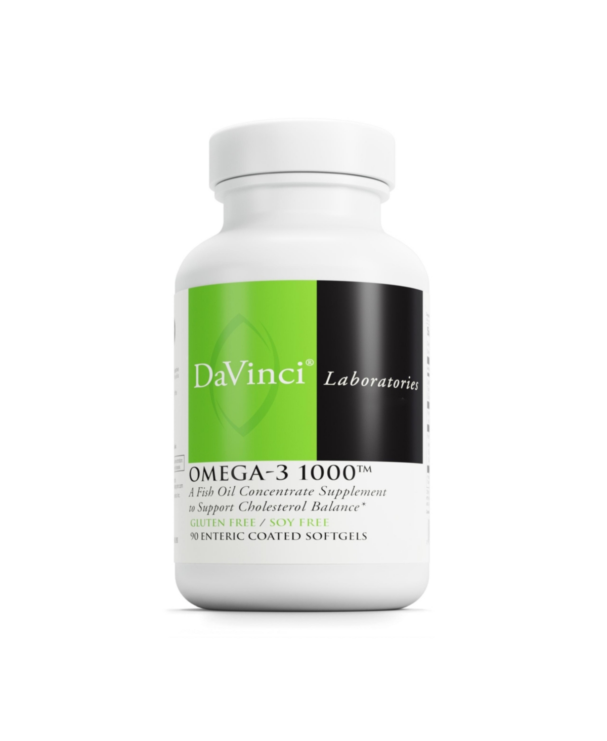 DaVinci Labs Omega-3 1000 - Dietary Supplement to Maintain Already Normal Cholesterol Levels and Support Immune System, Hair and Skin - Gluten-Free
