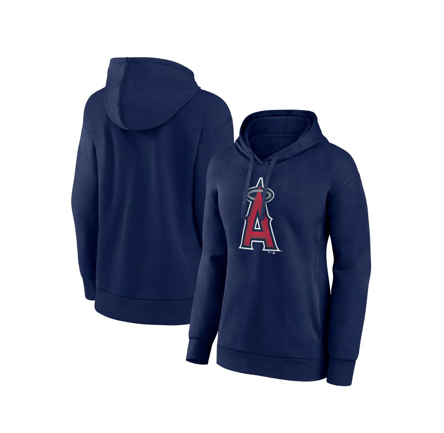 Women's Navy Los Angeles Angels Logo Pullover Hoodie