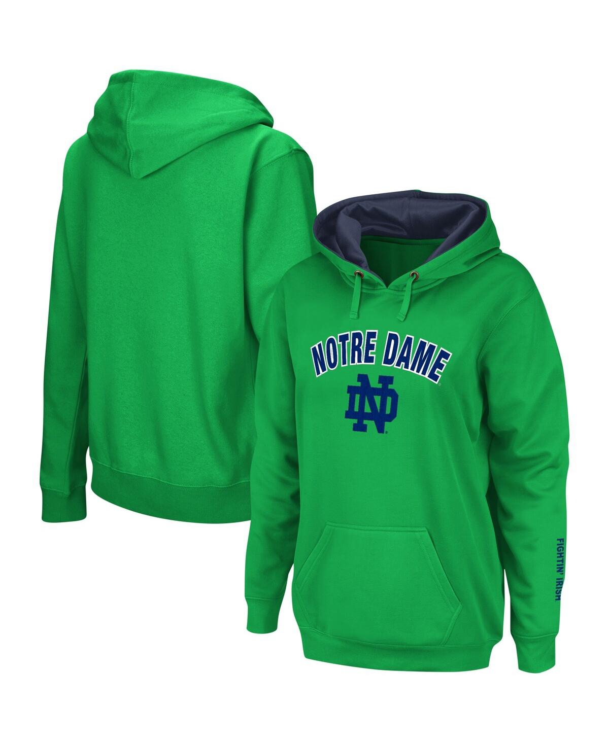 Colosseum Women's  Green Notre Dame Fighting Irish Arch & Logo Pullover Hoodie