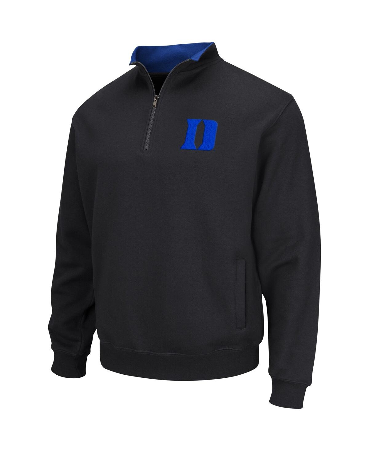 Shop Colosseum Men's  Black Duke Blue Devils Tortugas Quarter-zip Top