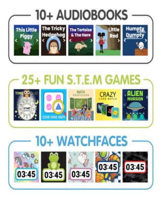 V3 Boys Green Silicone Smartwatch 42mm Gift Set