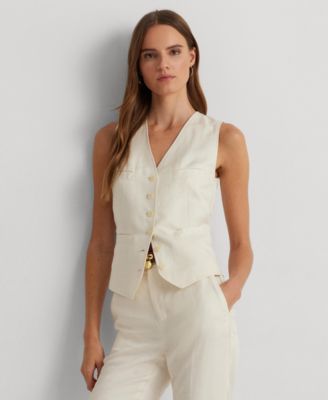 Lauren Ralph Lauren - Women's Linen-Blend Twill Vest