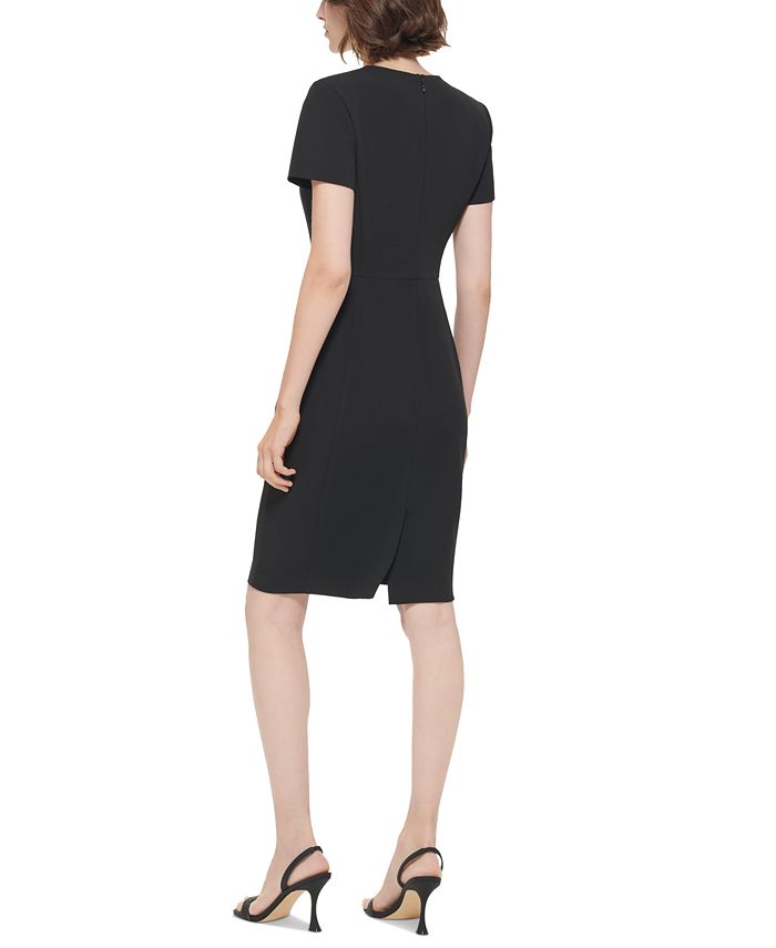 Calvin Klein Women's V-Neck Button Sheath Dress - Macy's