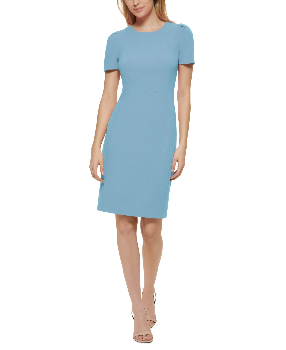 Calvin Klein Women's Short-sleeve Sheath Dress In Bayou