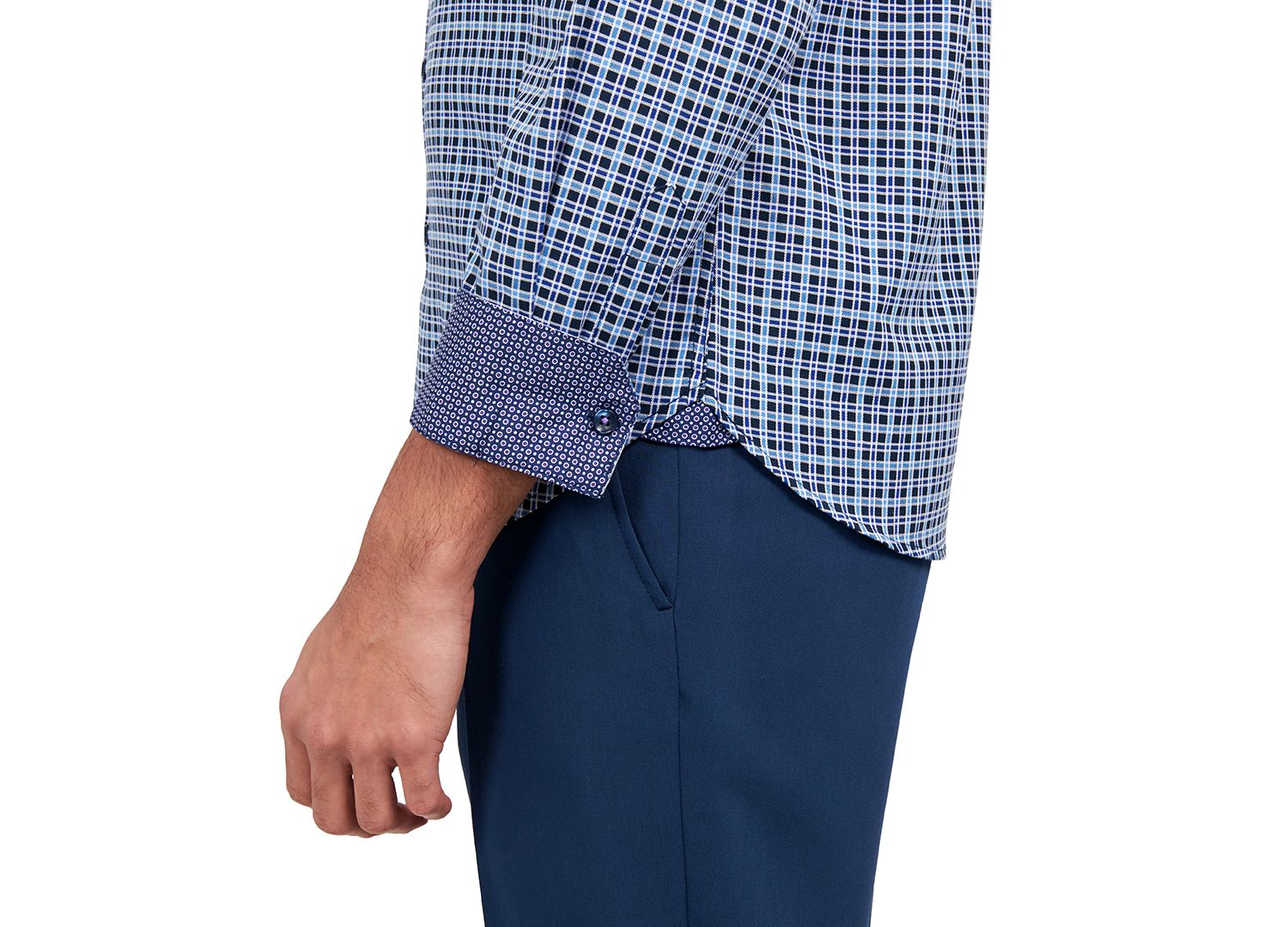 Men's Regular-Fit Twill Check Dress Shirt