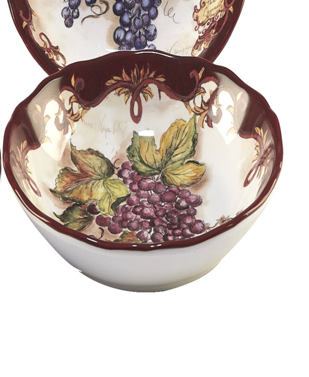 Certified International Vintners Journal 4-Pc. Soup/Pasta Bowl