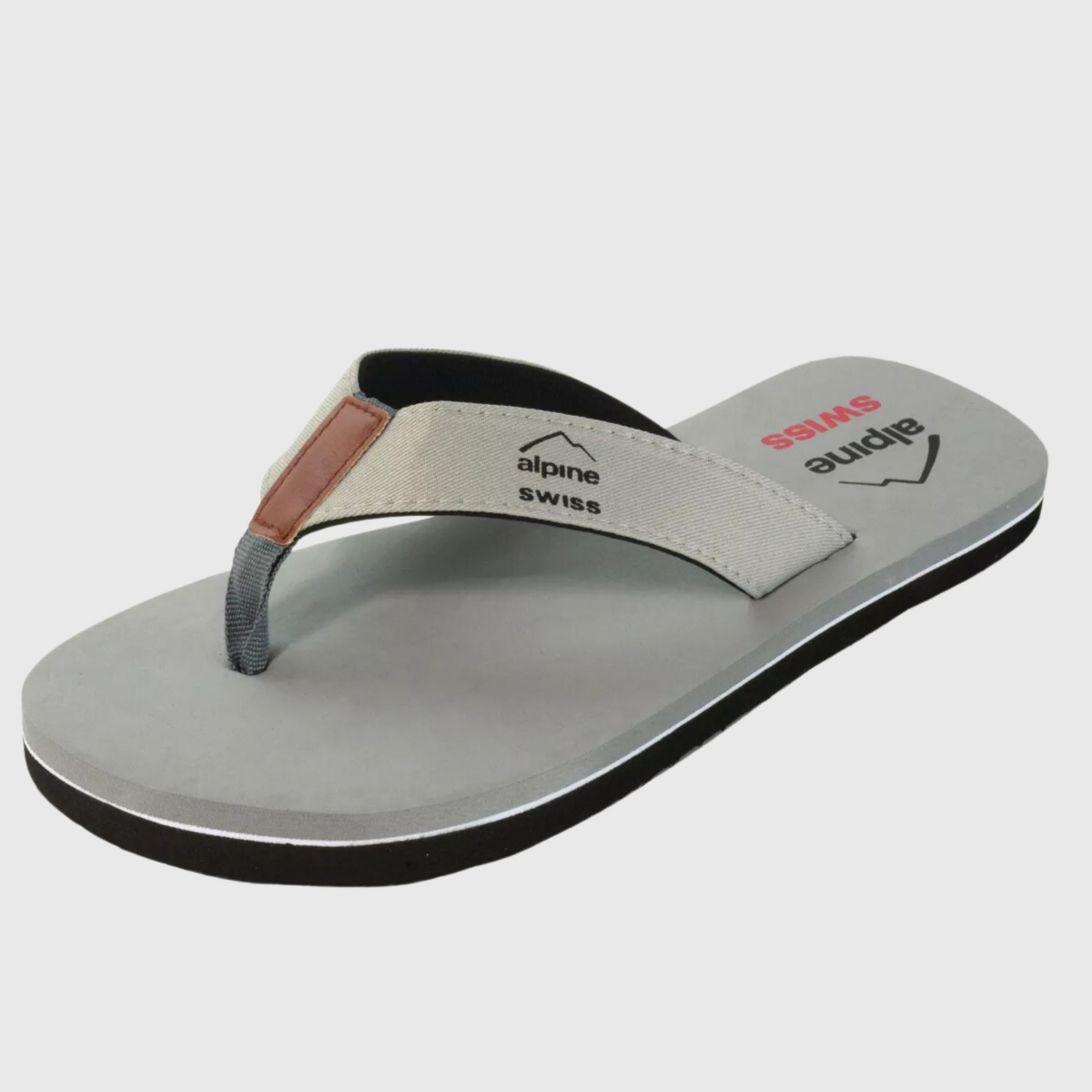 Mens Flip Flops Beach Sandals Eva Sole Lightweight Comfort Thongs - Gray