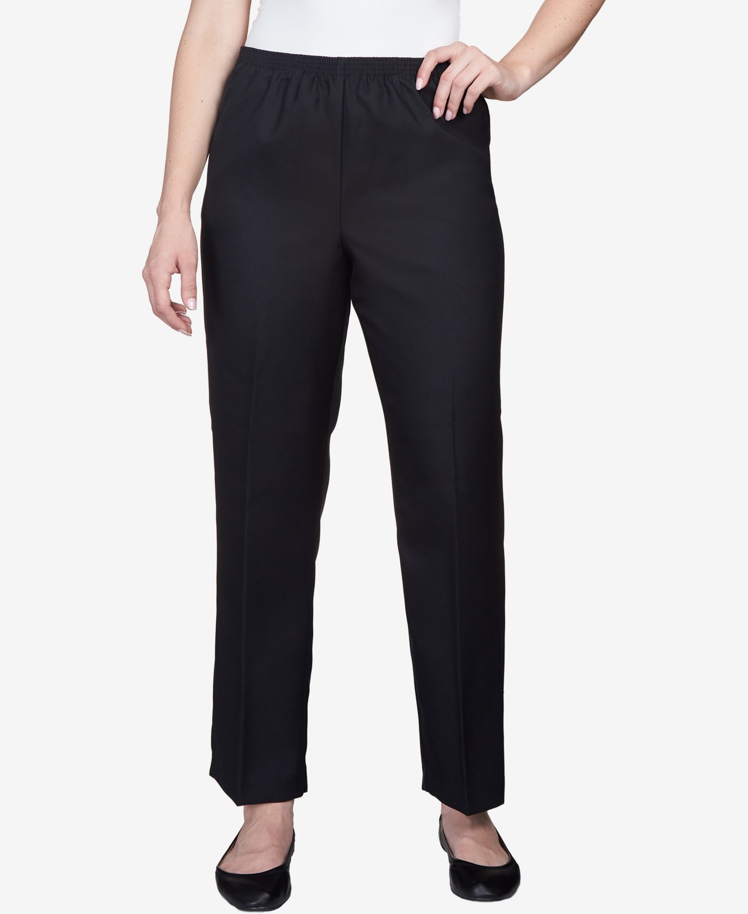 Classics Pull-On Straight-Leg Pants in Petite and Petite Short