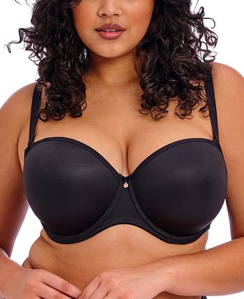 Women's Elomi Best EL4300 Smooth Underwire Moulded Convertible Strapless Bra  (Black 38H) 