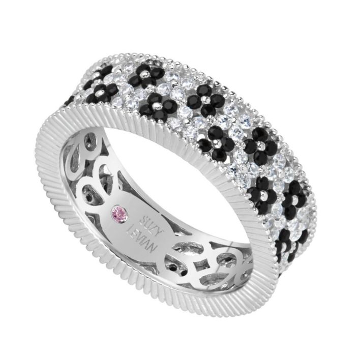 Suzy Levian New York Suzy Levian Sterling Silver Cubic Zirconia Double