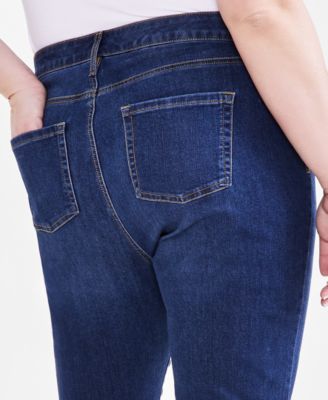 Plus Size Mid-Rise Curvy Bootcut Jeans, Exclusively at Macy's