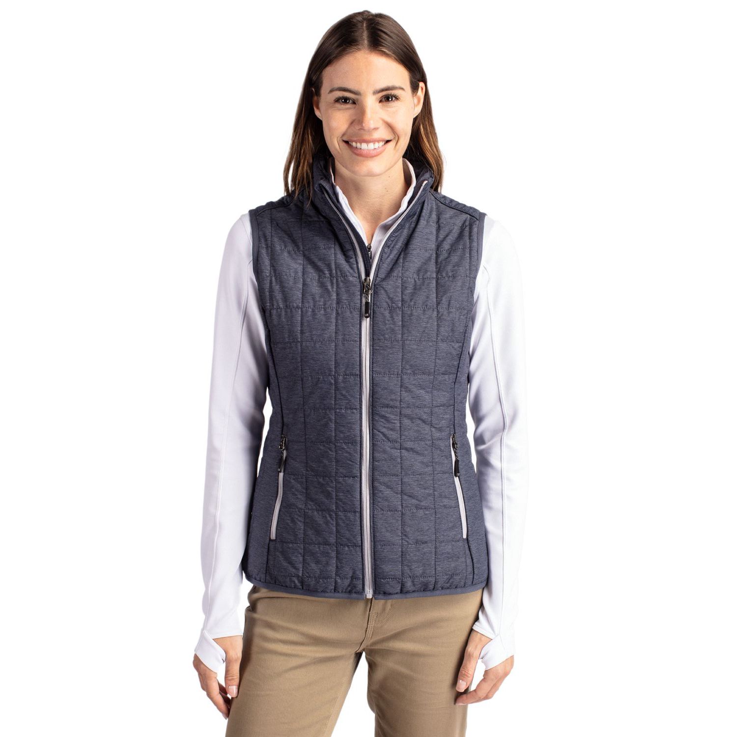 Women's Cutter and Buck Rainier PrimaLoft Eco Insulated Full Zip Puffer Vest