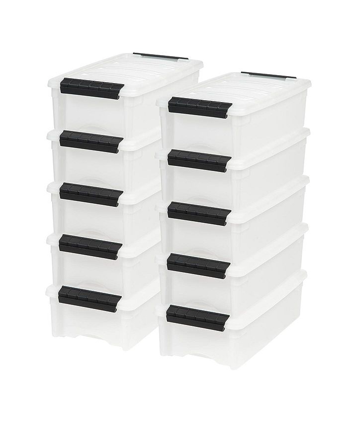 Iris Usa Plastic Storage Bins With Lids And Secure Latching