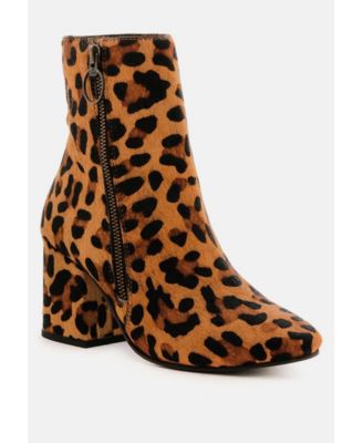 Fashion macy's leopard print booties