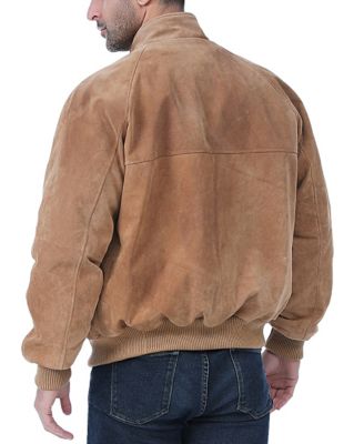 Men WWII Suede Leather Bomber Jacket